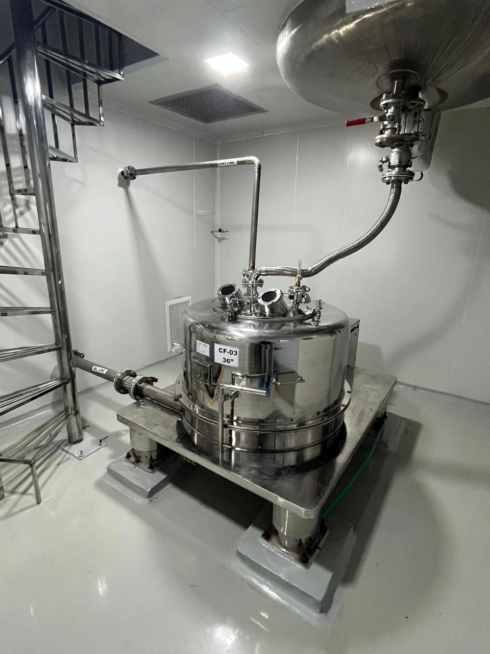 Powder Processing Area for Centrifuges